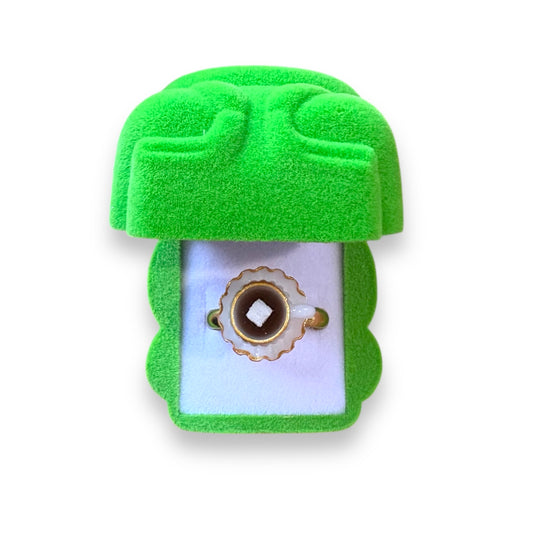 Mini Coffee Cup Ring – Playful Quirky Statement Jewelry