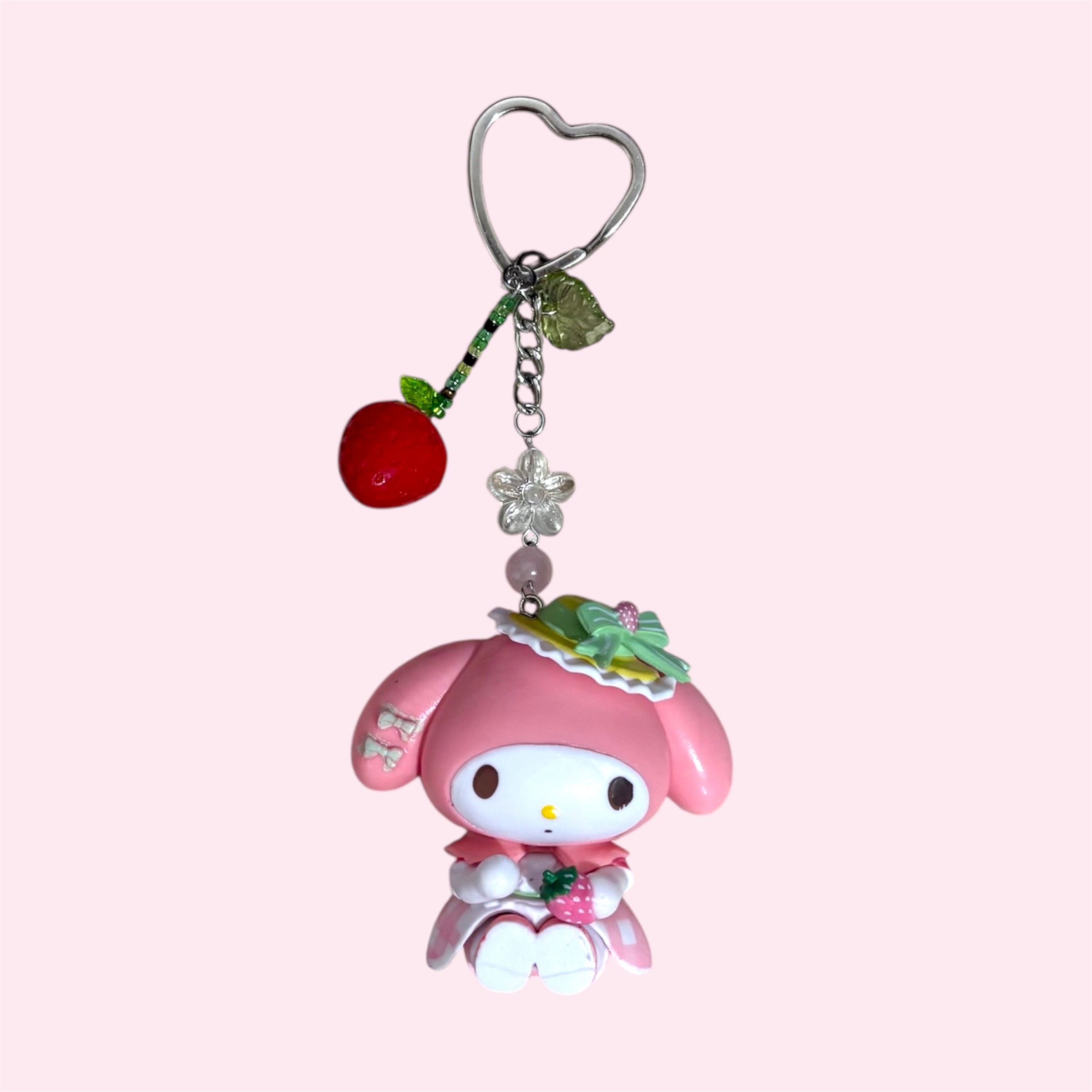 Large My Melody Keychain – Cute Handmade Charm for Bags & Keys