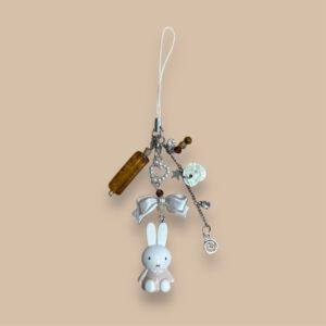 Cream Miffy Phone Charm – Cute Handmade Charm for Bags & Phone