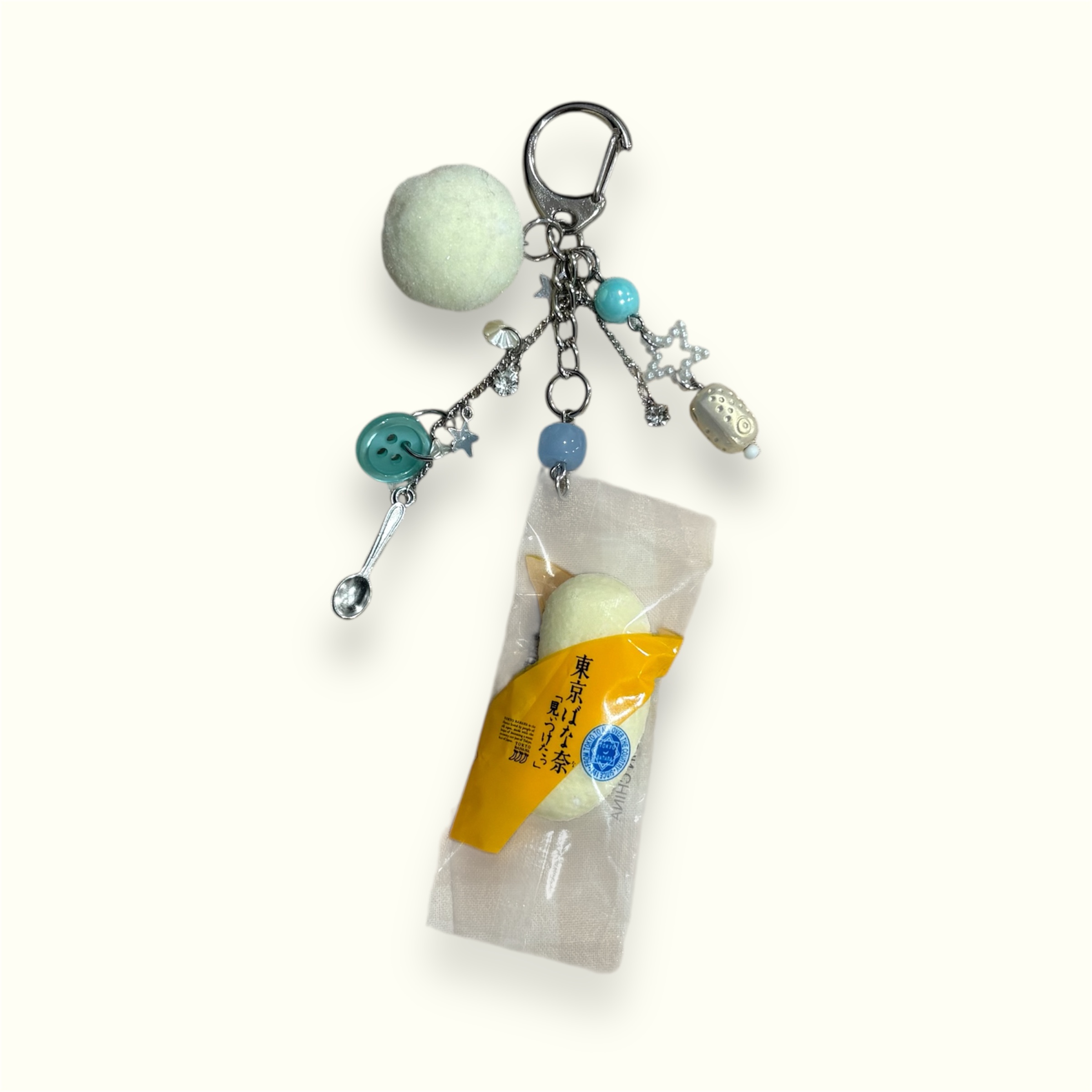 Tokyo Banana Squishy Phone Charm – Cute Handmade Charm for Bags & Keys
