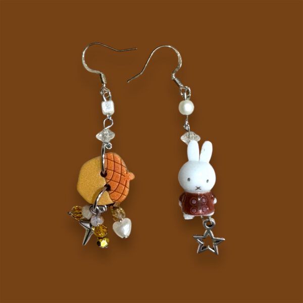 Photoroom_20250620_下午63004 Brown Miffy Earrings – Handmade kawaii Charm Jewelry