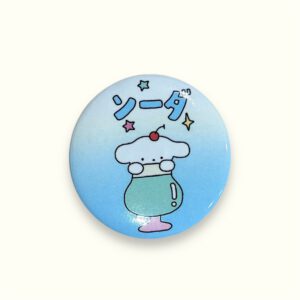 Cute Blue Cream Soda Pin Badge – Cute Kawaii Accessory