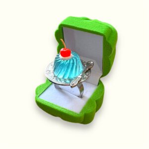 Japanese Style Blue Jelly Ring – Playful Quirky Statement Jewelry