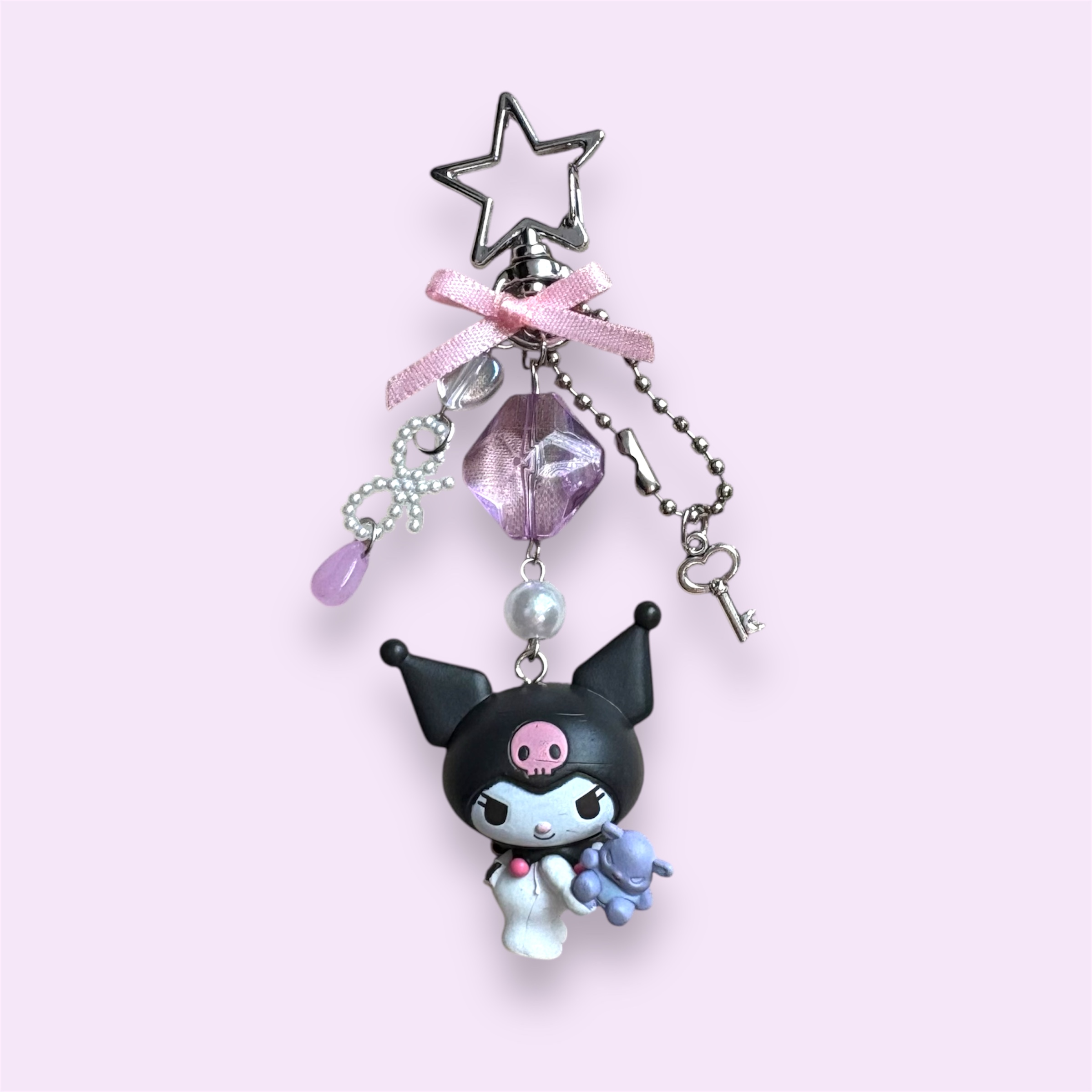 Purple Kuromi Keychain – Cute Handmade Charm for Bags & Keys