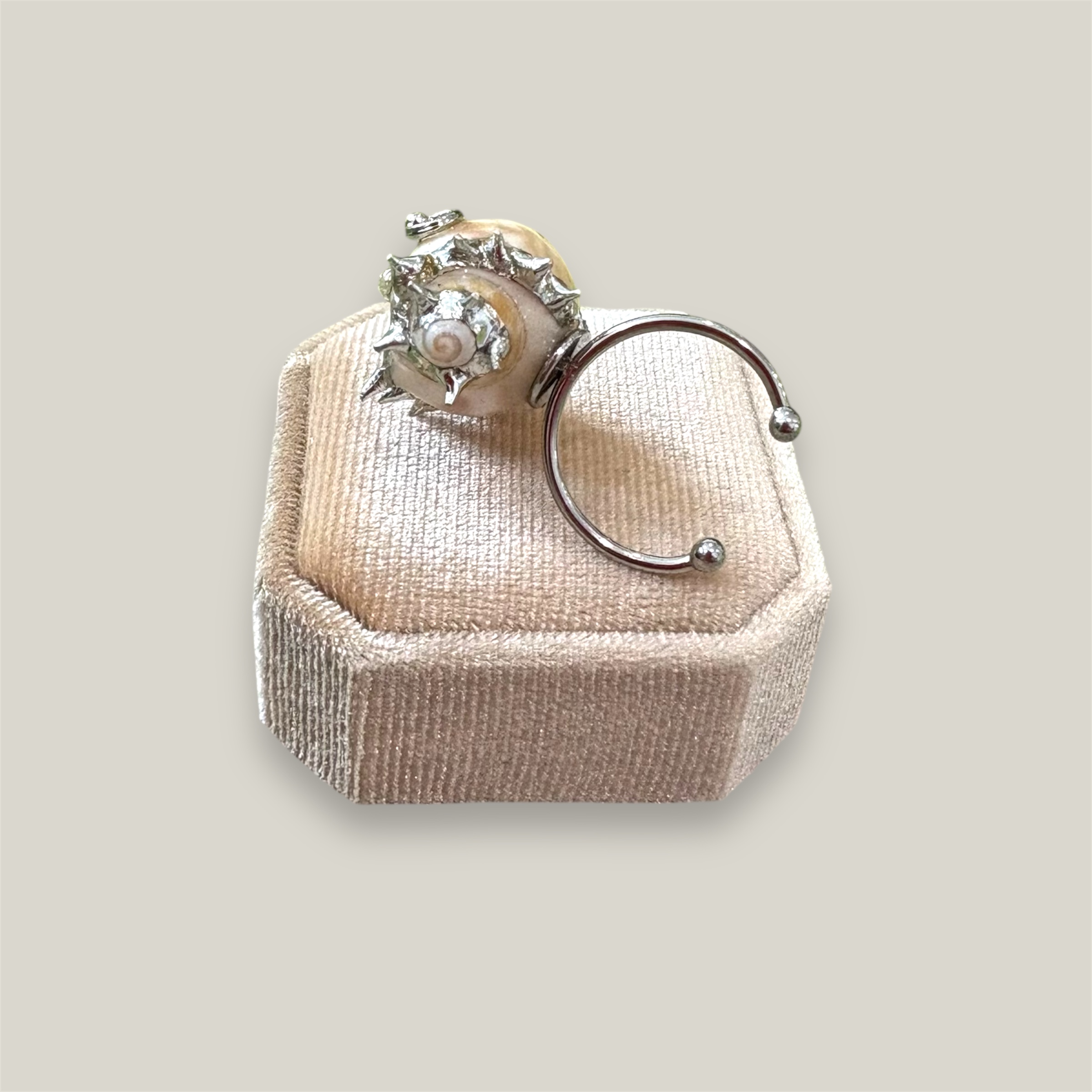 Shell Spike Ring – Spiked Punk Nature Core - Image 2