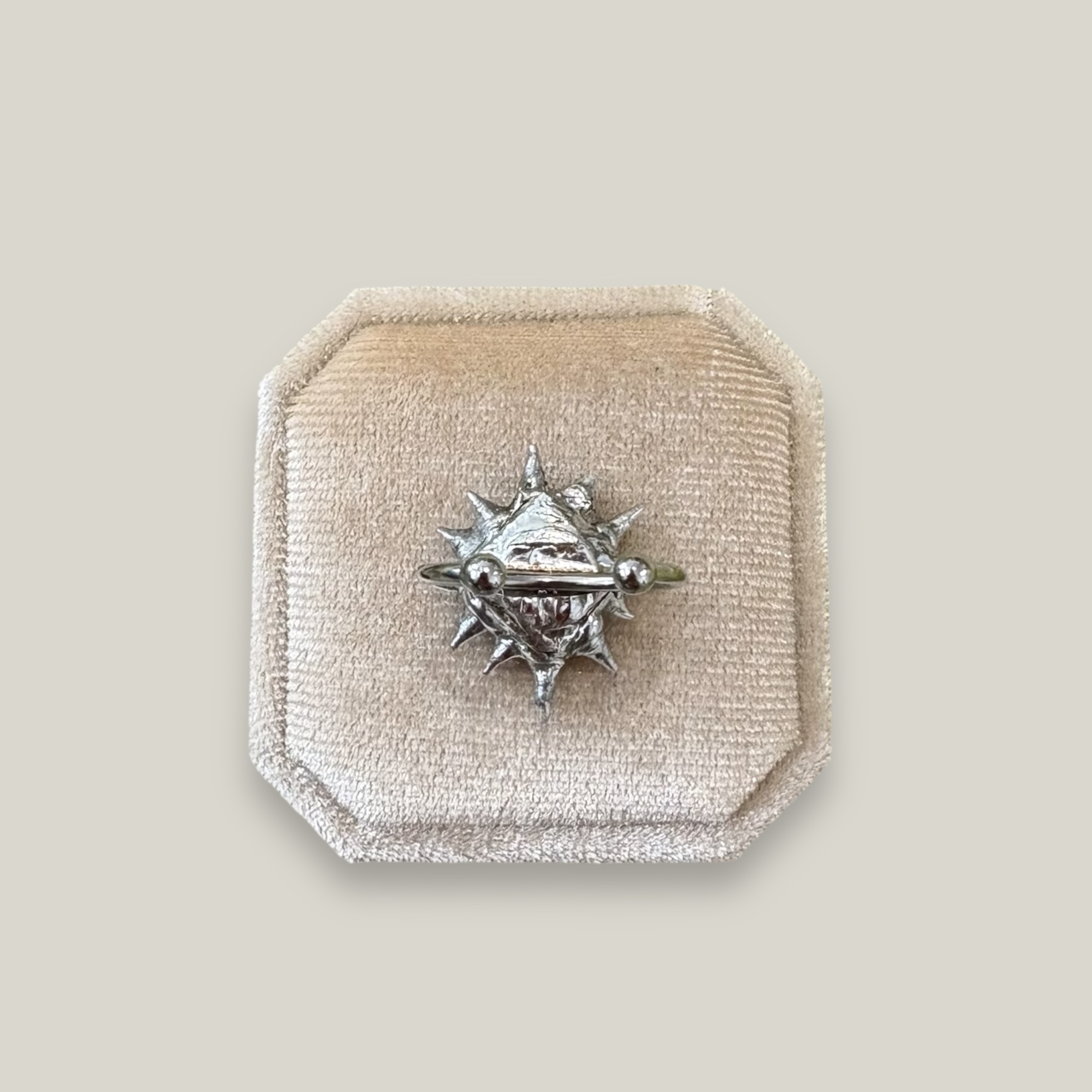 Mini Square Spike Ring – Spiky Statement Jewelry - Image 3
