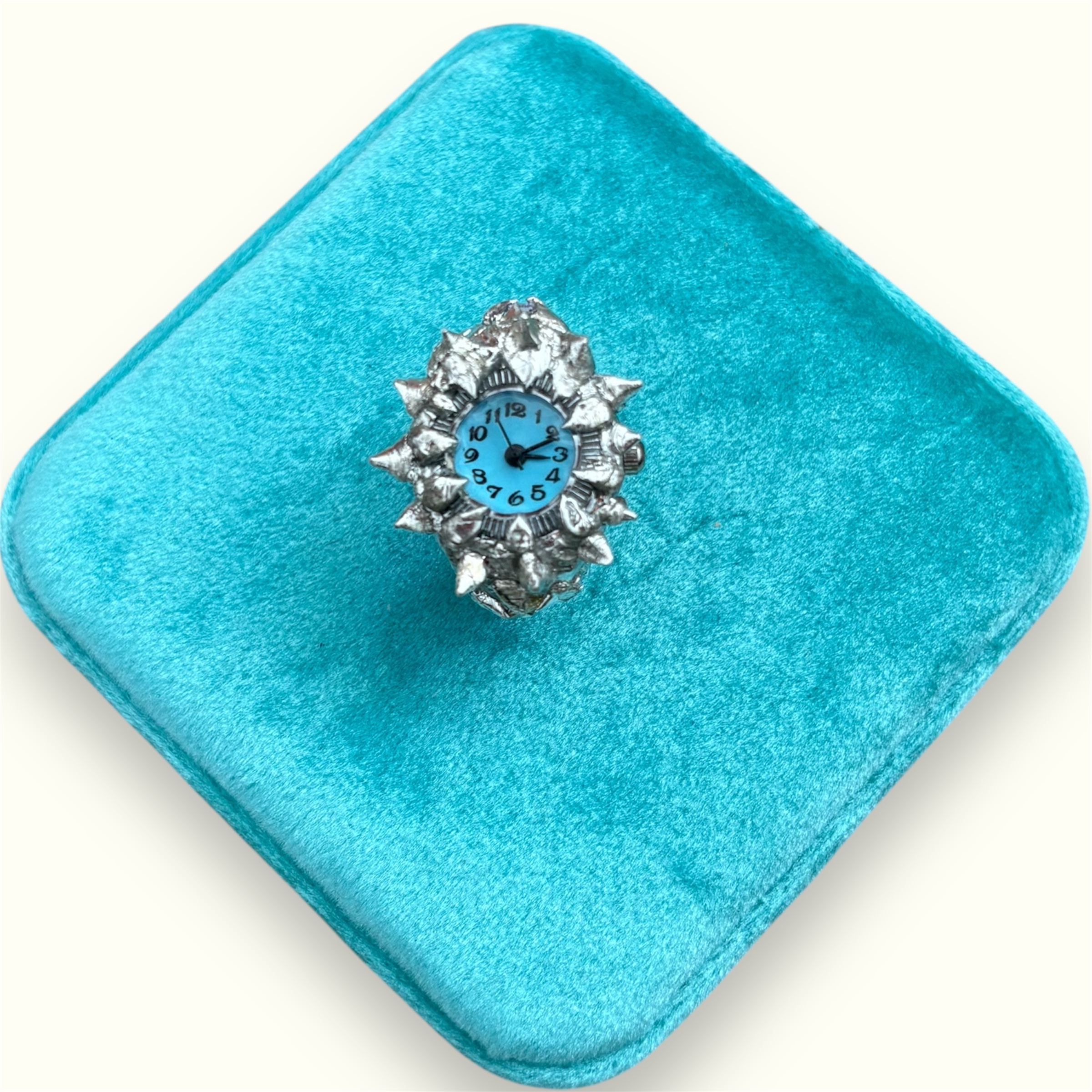 lightblue watch Spike Ring – Surrealist Punk Style