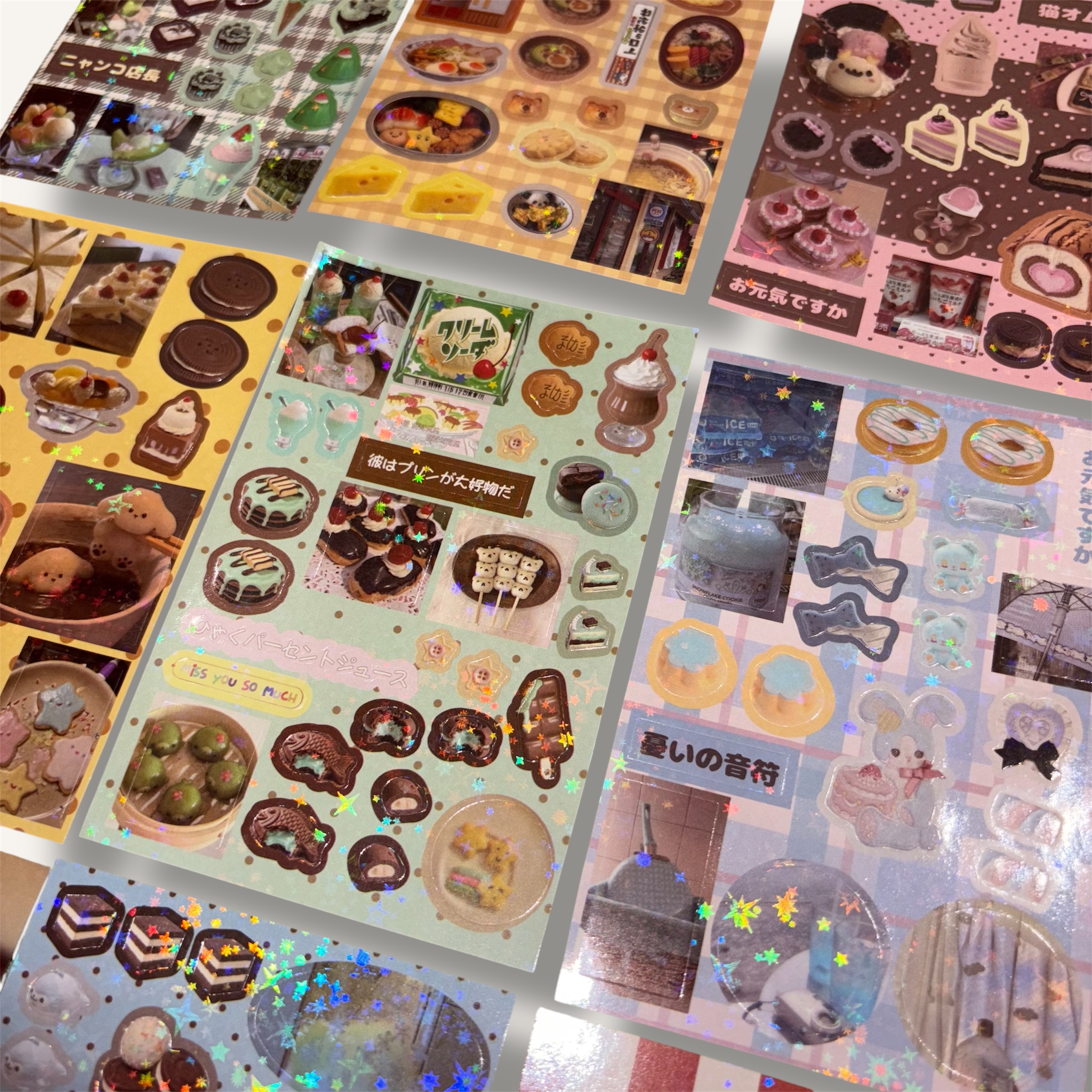 Japanese inspired food sticker sheet – 2 Random Pieces
